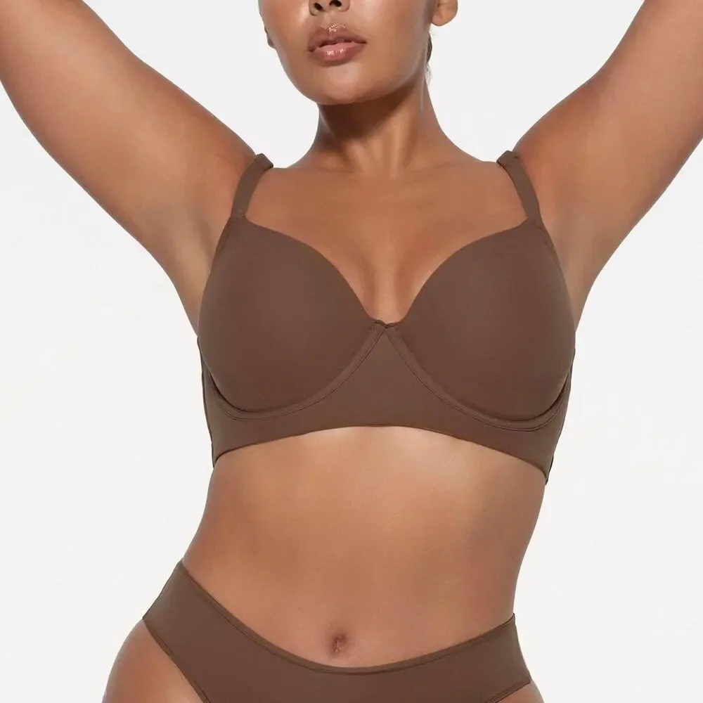NWT Skims Fits Everybody Full Coverage Bra Brown Size 44D - Picture 1 of 5